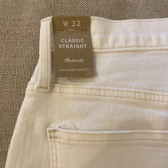 Madewell Women's Classic Straight Crop Jeans Tile White AJ203 NWT $128 - Picture 11 of 13